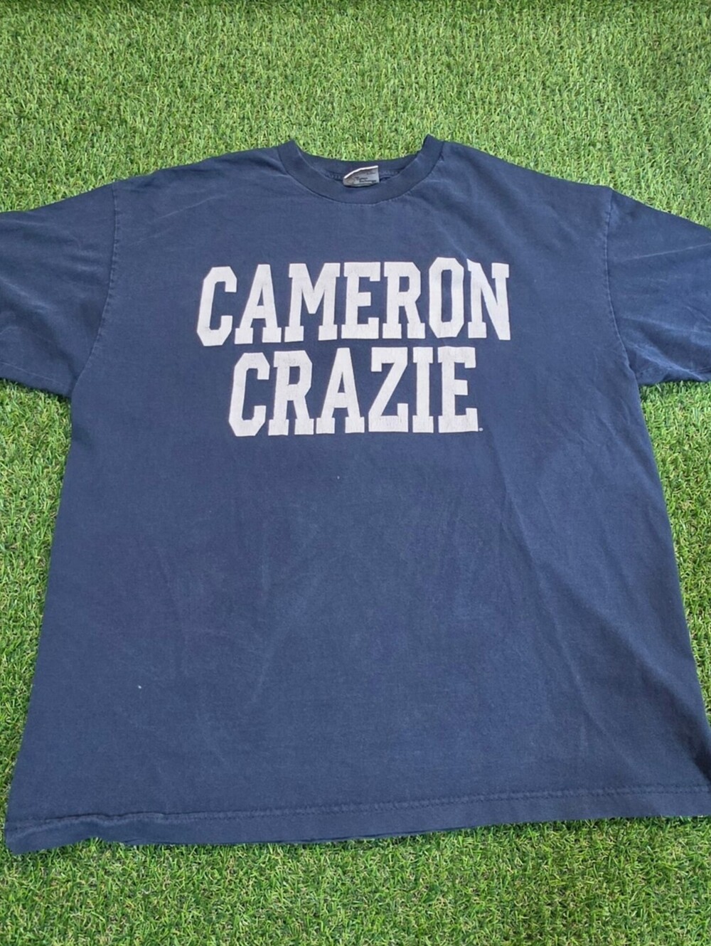 XL Vintage Navy Blue Cameron Crazie Duke Basketball T-Shirt